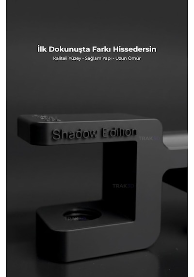 Premium Siyah Masa Kenarı Kulaklık Standı Shadow Edition V6 Yeni Versiyon Kaydırmaz Keçel