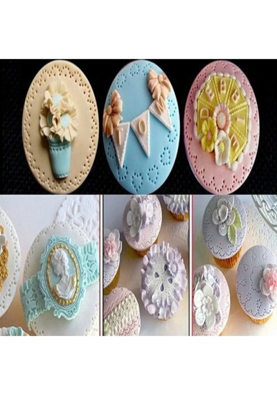 Üçgen Harfli Flama-bayrak Silikon Şeker Hamuru Kalıbı Goldcakes