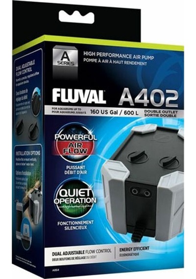 Fluval - 642 - Air 402 Hava Motoru - Glblseme - Çift Çıkışlı