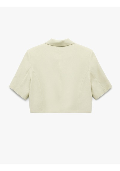 Koton Cepli Düğmeli Kısa Kollu Astarlı Keten Crop Blazer Ceket Ada Çayı 5sak50176uw Açık Yeşil Koton Cepli Düğmeli Kısa Kollu Astarlı Keten Crop Blazer Ceket Ada Çayı 5sak50176uw Açık Yeşil