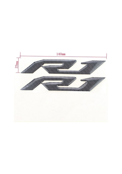 3D Yamaha R1 Karbon Logo 2 Adet