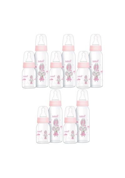 Bebsi Cam Biberon Seti Pembe 250ml+125ml 5 Li Set