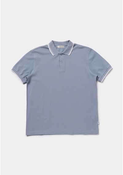 Colin's Colins Regular Fit Polo Yaka Düz Erkek Mavi Kısa Kol Tişört Cl1080027 Q1.v2 Ble Mavi