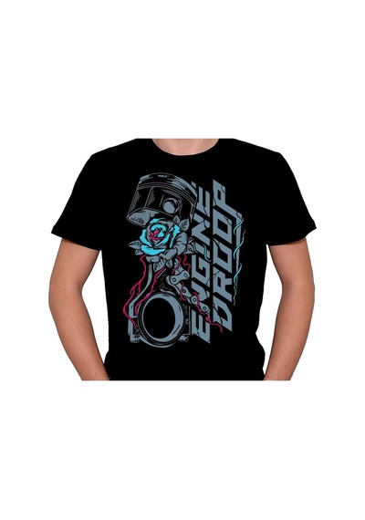 Engine Droop Piston Flower Tişört Unisex T-shirt 001