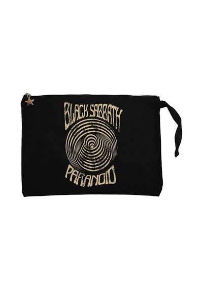 Black Sabbath Paranoid Siyah Clutch Astarlı Cüzdan / El Çantası Siyah