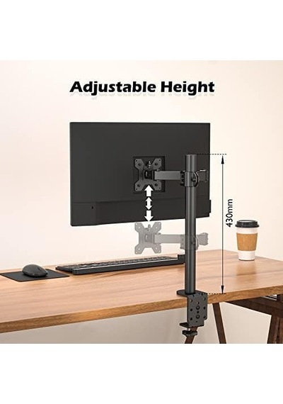 13-32 İnç Yüksekliği Ayarlanabilir Tekli Monitör Kolu, 10 Kg'a Kadar, Vesa 75x75/100x100