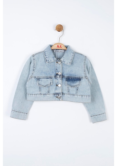 Nk Kids Kız Kot Ceket 24ynk36700 Mavi
