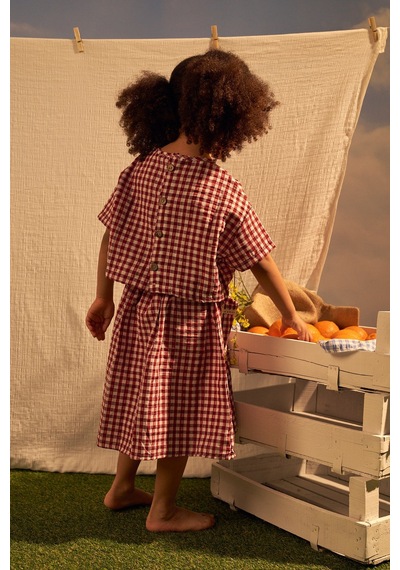 Oh La La Koala Bordo Daisy Picnic Serisi Etekli Takım