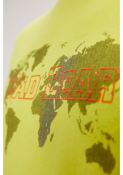 Bad Bear Globe T-shırt Sulphur Erkek Tişört Yeşil S-xxl 001