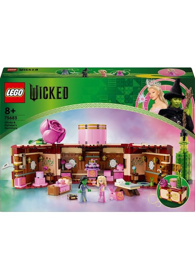 LEGO® Wicked Glinda ve Elphaba’nın Yurdu 75683 - 8 Yaş ve Üzeri Çocuklar için 2 Mini Bebek İçeren Fantastik Oyuncak Yapım Seti (740 Parça)