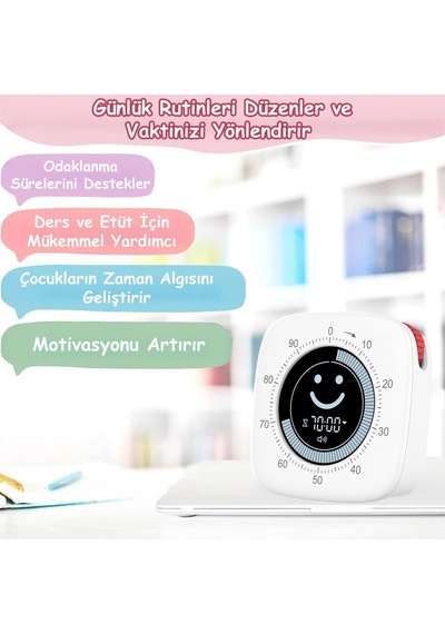 NPO NPT26XB Mutfak,Ders,Yemek için 99:59dk Dijital Alarm Kronometre,Pomodoro