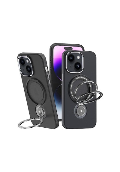 Ally Apple Uyumlu iPhone 15 Plus Magsafe Standlı Manyetik Silikon Kılıf