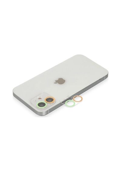 Apple İphone 11 Renkli Kamera Lens Koruma Cam - Turuncu-yeşil Belirtilmemiş