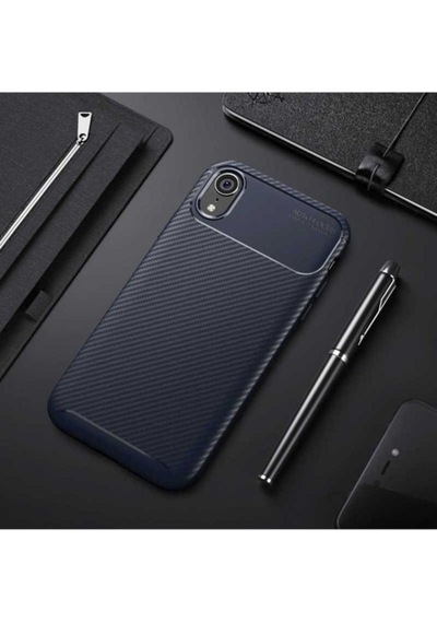 Apple Uyumlu iPhone Xr 6.1 Kılıf Zore Negro Silikon Kapak Lacivert