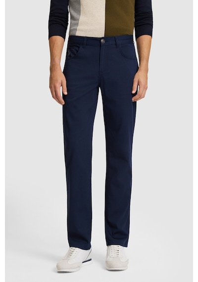 U.S. Polo Assn. Erkek Lacivert Slim Fit Kanvas Pantolon 50326128-vr033