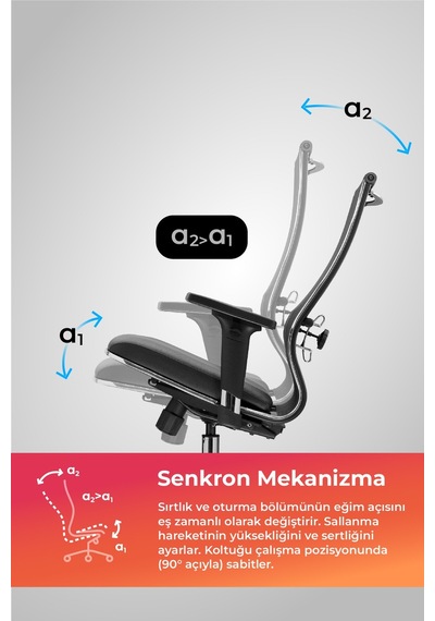 Metta Ergolife Synergolife Synchrosit 10 Ergonomik Ofis Sandalyesi Ayarlanabilir Kolçaklı, Fileli, Öğrenci Sandalyesi -211.d.1.3e3 Siyah Metta Ergolife Synergolife Synchrosit 10 Ergonomik Ofis Sandalyesi Ayarlanabilir Kolçaklı, Fileli, Öğrenci Sandalyesi -211.d.1.3e3 Siyah
