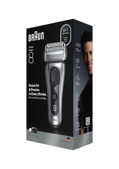 Braun Series 8 Elektrikli Tıraş Makinesi, Islak Ve Kuru, Şarj Standı, 8617s 1 Saat