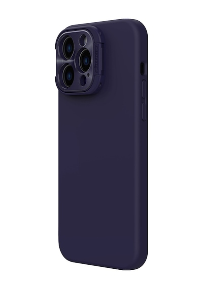 Nillkin Apple Uyumlu iPhone 14 Pro Max Stand Özellikli Lens Koruyuculu Lansman Kılıf Derin Mor