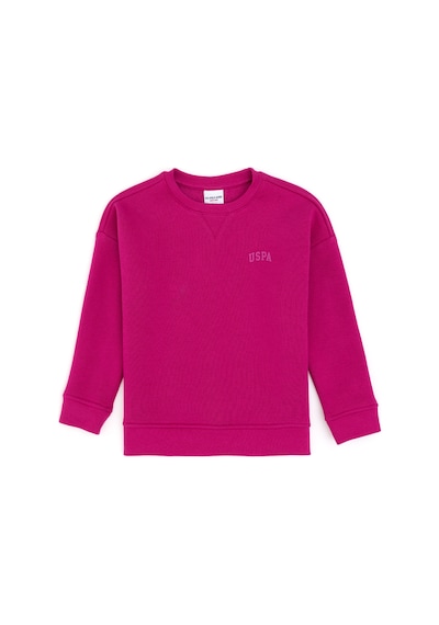 U.S. Polo Assn. Kız Çocuk Fuşya Şardonlu Bisiklet Yaka Basic Sweatshirt 50297451-VR023 U.S. Polo Assn. Kız Çocuk Fuşya Şardonlu Bisiklet Yaka Basic Sweatshirt 50297451-VR023