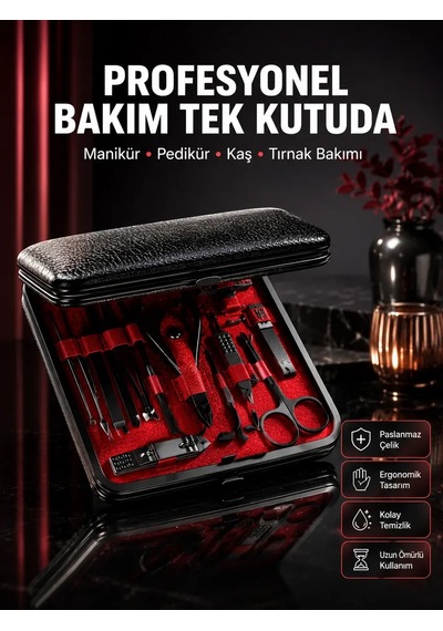 Siyah Kaymaz Teknolojili El Ve Ayak Bakım Seti Yeni Nesil 88686424