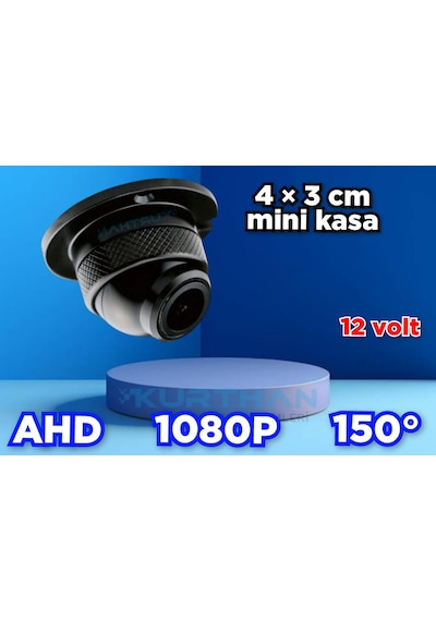Ahd 1080p 150'' Geniş Açılı Metal Kasa 4 3 Cm Mini Kamera 12 V