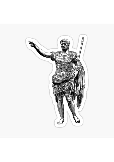 Augustus Of Prima Porta Sticker Yapıştırma Etiket 19cm
