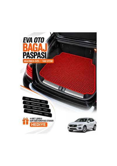 Volvo Xc60 2021-2026 Uyumlu Eva Bagaj Paspası Araca Özel Kırmızı
