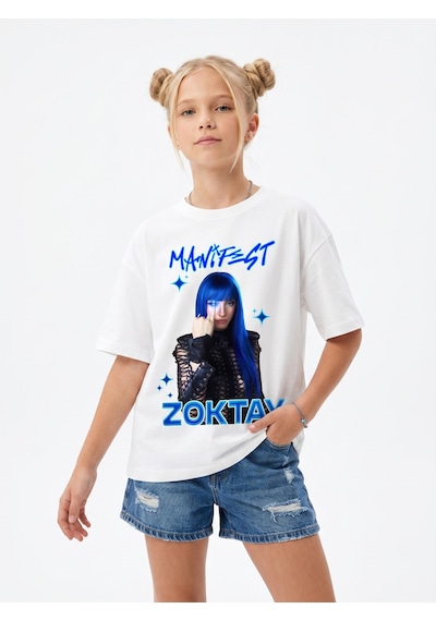 Sea Bubbles Manifest Zoktay Kız Çocuk Tişört St10420 Beyaz