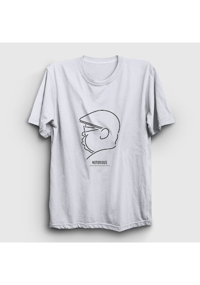 Presmono Unisex Neon The Notorious Bıg T-shirt Beyaz