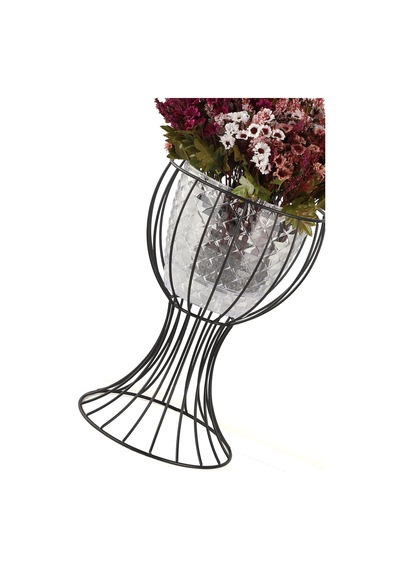 Anafor Saksılık Siyah 43 Cm Şeffaf Saksı