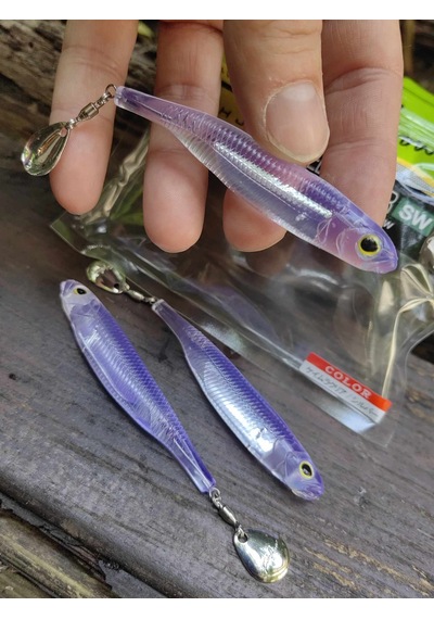 Fish Arrow Flash J Spin Elastomer 10cm 4'' 03 Lake Smelt Silver Silikon Balık 3 Adet