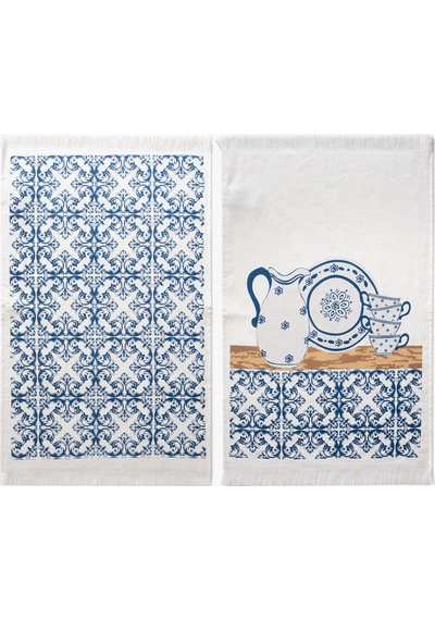 Seramic 2'li Mutfak Havlu Seti Baskılı 40x60 Renkli-40x60