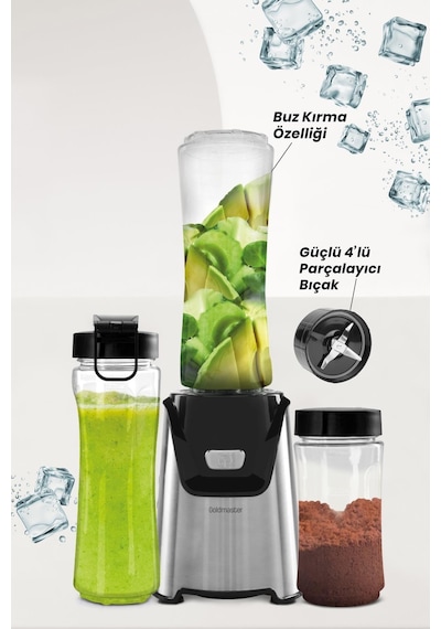 Goldmaster Mixgrind 2 in 1 Kişisel Smoothie Blender ve Kahve Baharat Öğütücü