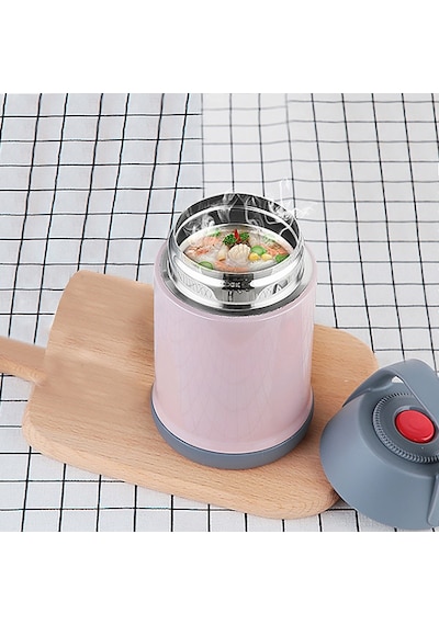 Pembe 304 Çelik 450ML Bebek Mama Saklama Termosu Mug Cin297Pm Pembe