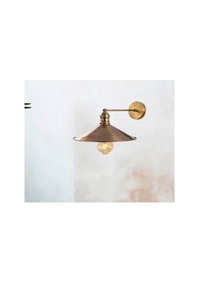 Vintage Mat Eskitme Gold Duvar Apliği Retro Rustik Metal Gövdeli E27 Lamba Siyah