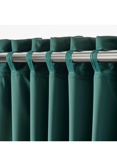 Ikea Majgull Fon Perde 145x300 Cm Koyu Yeşil