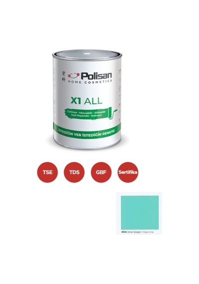 Polisan X1 All Dönüşüm Boyası 0,75 Lt Umut Çizgisi / 4534