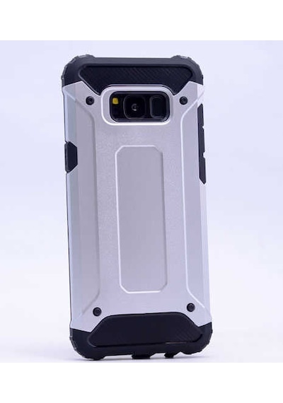 Kilifone - Samsung Uyumlu Galaxy S8 Plus - Kılıf Çift Katman Zırh Tank Crash Military Kapak - Gri
