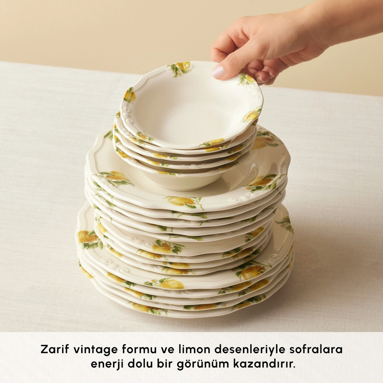 Karaca Lemonade 24 Parça 6 Kişilik Yemek Takımı Çok Renkli