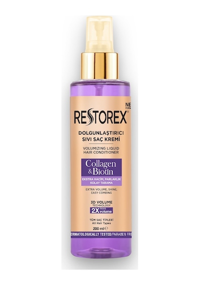 2 Adet Restorex Sıvı Saç Kremi Kolajen 200 Ml
