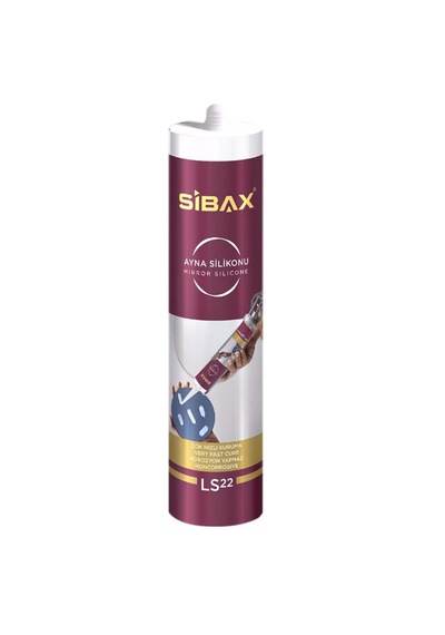 Sibax Ayna Silikonu Çok Hızlı Kuruma Korozyon Yapmaz Cam Ahşap Beton Metale Yapışır 280 Ml