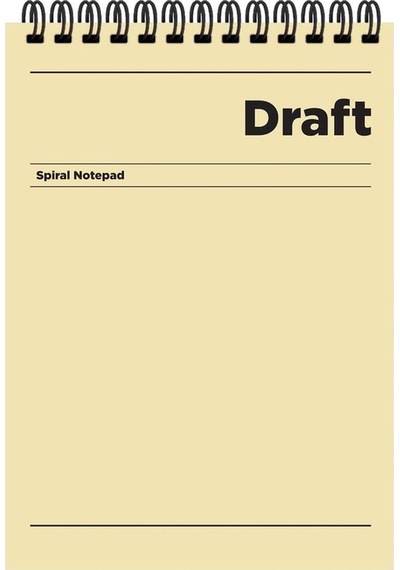 A4 Çizgisiz 80 Yaprak Karton Kapak Telli Defter 60 Gr Krem Renk Kağıt Draft Sarı