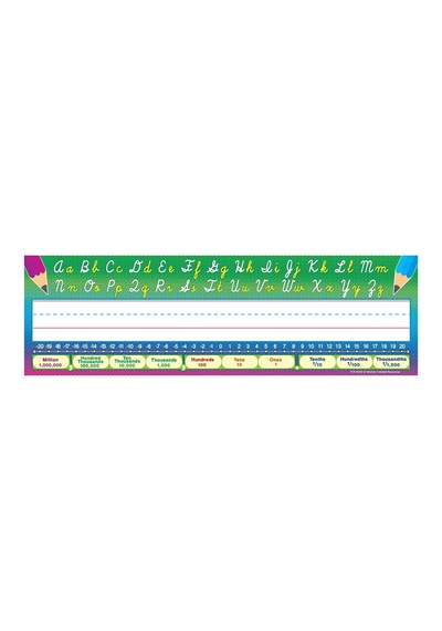 Cursive Writing Name Plates, Pack Of 36 Çok Renkli