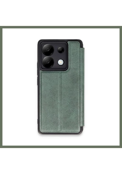 Bezos Redmi Note 13 Pro 5g Uyumlu Kılıf Flip Cover - Koyu Yeşil Bezos1
