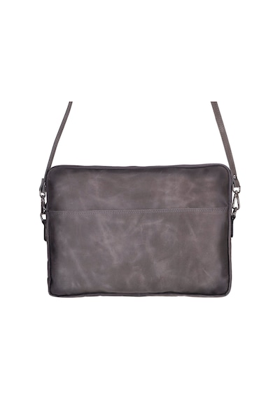 Bloomsleeve Leeds 16" Ash Gray Hakiki Deri Laptop & Tablet Kılıfı Gri