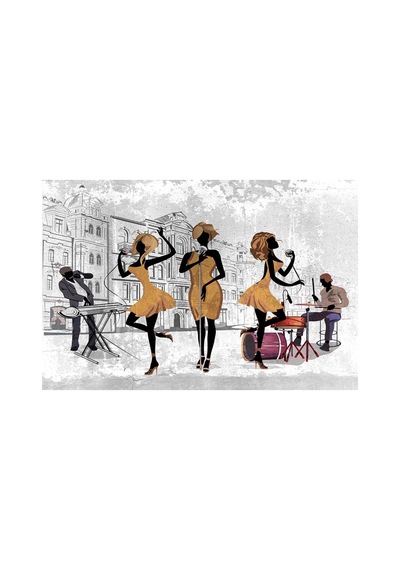 Müzik Temalı Retro Duvar Kağıdı