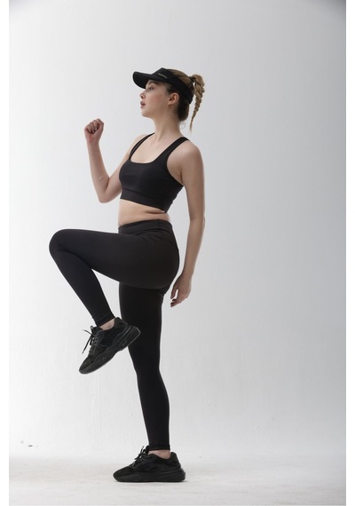 Playsportswear Polyester Siyah Normal Bel Fitted Basic Sporcu Tayt SiYAH Playsportswear Polyester Siyah Normal Bel Fitted Basic Sporcu Tayt SiYAH