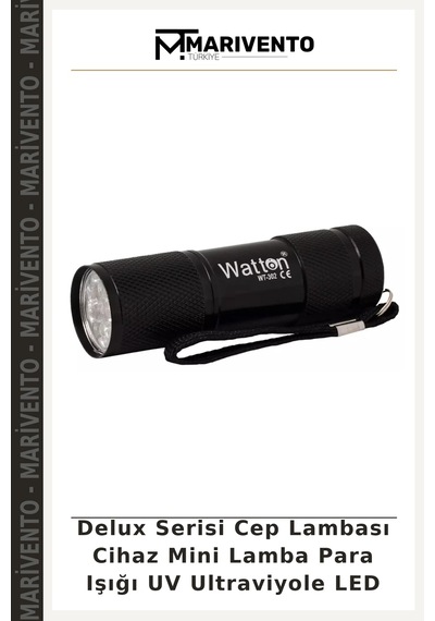 Delux Serisi Cep Lambası Cihaz Mini Lamba Para Işığı Uv Ultraviyole Led Çok renkli