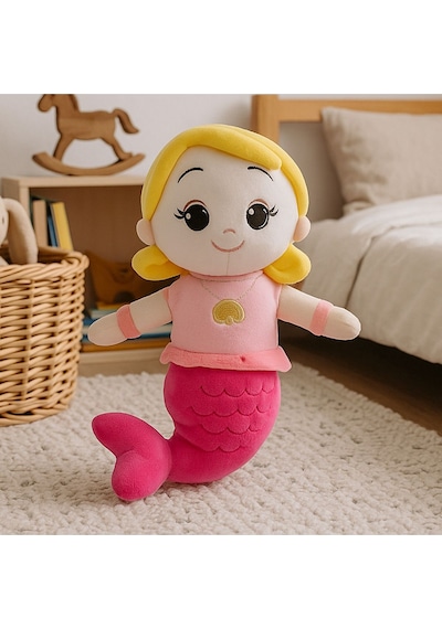 Deniz Kızı Peluş Oyuncak 35 Cm Sevimli Denizkızı Bebek Sevimli Hediyelik Çok Renkli