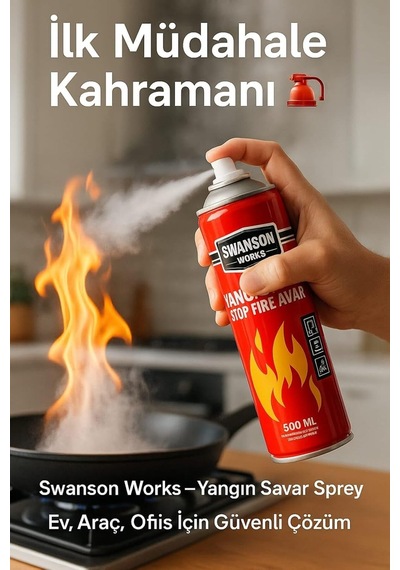 Works Yangın Savar Sprey 500 Ml Portatif,hızlı,etkili,taşınabilir Yangın Söndürücü Köpük